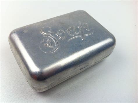 old metal soap box|soap tins.